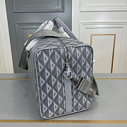 Dior Ingot Travel 50 Bag Canvas Gray Size 25x50x21cm - 5