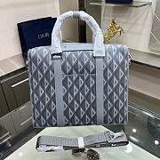 Dior Briefcase CD Bag Canvas Gray Size 35x27x6cm - 4