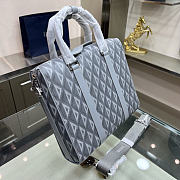 Dior Briefcase CD Bag Canvas Gray Size 35x27x6cm - 5