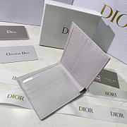 Dior Vertical Bifold Wallet Canvas Gray - 3