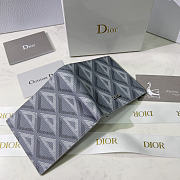 Dior Vertical Bifold Wallet Canvas Gray - 4
