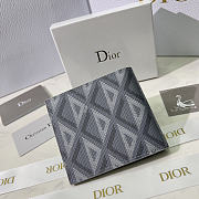 Dior Vertical Bifold Wallet Canvas Gray - 5