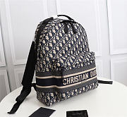 Dior Backpack Blue Dior ObliqueTechnical Jacquard Size 30x42x14cm - 4