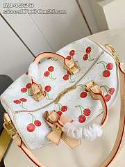 LV Speedy Soft 30 x TM Bag White Cherry Size 30x21x17CM - 4