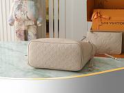 LV Leather Neverfull MM Beige Bag Size 32x15x29CM - 5