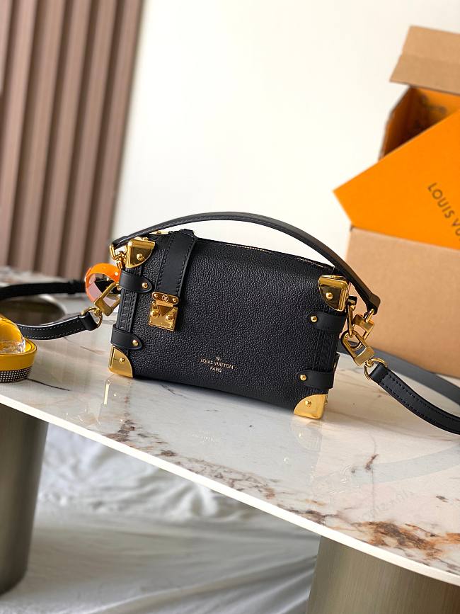 LV Side Trunk MM Bag Black Gold Size 23x16x8CM - 1
