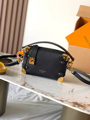 LV Side Trunk MM Bag Black Gold Size 23x16x8CM