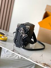 LV Side Trunk MM Bag Black Silver Size 23x16x8CM - 6