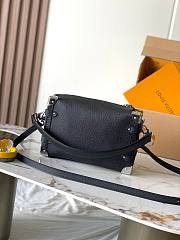 LV Side Trunk MM Bag Black Silver Size 23x16x8CM - 2