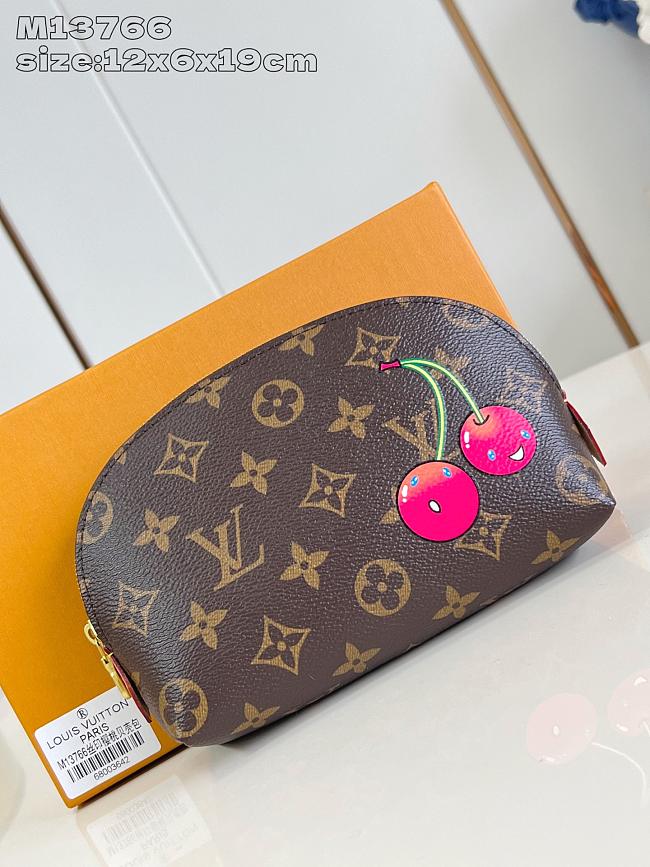 LV x TM Cosmetic Pouch PM Size 12x6x19CM - 1