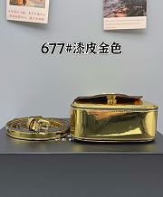 Versace Medusa Leather Yellow Bag Size 12x16x8cm - 3