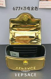 Versace Medusa Leather Yellow Bag Size 12x16x8cm - 4