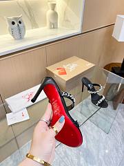 Christian Louboutin Crystals Embellished Black 10CM - 2