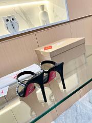 Christian Louboutin Crystals Embellished Black 10CM - 3