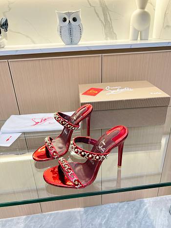 Christian Louboutin Crystals Embellished Red 10CM