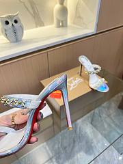 Christian Louboutin Crystals Embellished Silver 10CM - 2