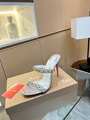Christian Louboutin Crystals Embellished Silver 10CM - 4