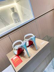 Christian Louboutin Crystals Embellished Silver 10CM - 5