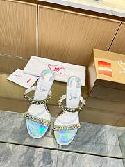 Christian Louboutin Crystals Embellished Silver 10CM - 6