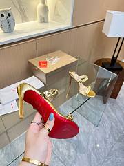 Christian Louboutin Crystals Embellished Gold 10CM - 5