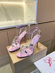 Christian Louboutin Heels Crystal Stiletto Purple 10CM - 1