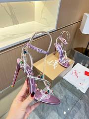 Christian Louboutin Heels Crystal Stiletto Purple 10CM - 4