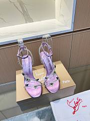 Christian Louboutin Heels Crystal Stiletto Purple 10CM - 2