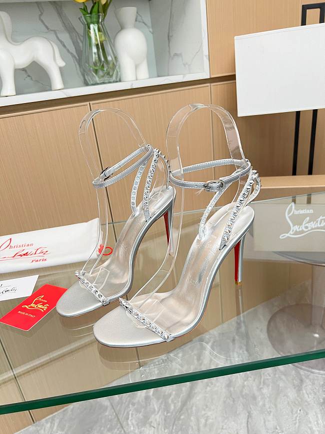 Christian Louboutin Heels So Me Silver 10CM - 1