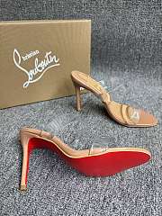Christian Louboutin Just Nothing Mules Patent Leather Cream 85mm - 4
