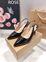 Christian Louboutin Kate Sling Patent Pumps Black 8cm - 1