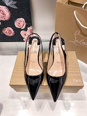 Christian Louboutin Kate Sling Patent Pumps Black 8cm - 3