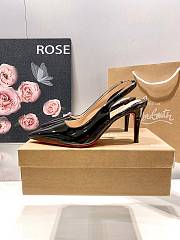Christian Louboutin Kate Sling Patent Pumps Black 8cm - 2