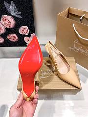 Christian Louboutin Kate Sling Patent Pumps Beige 8cm - 4