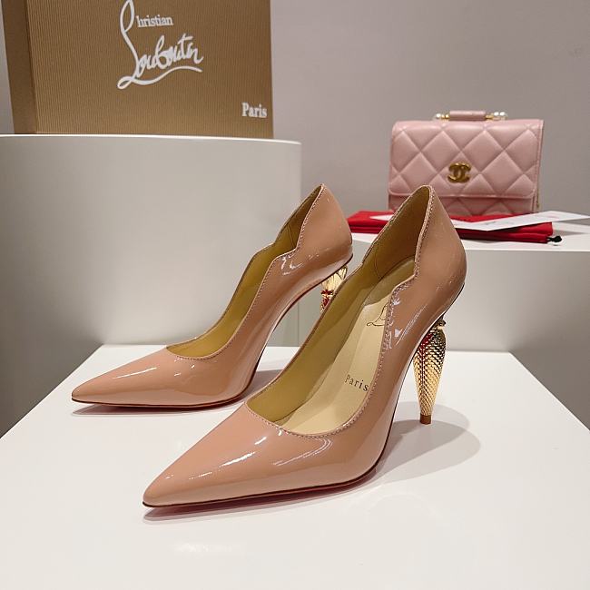 Christian Louboutin Lipstrass Heels Nude 10CM - 1