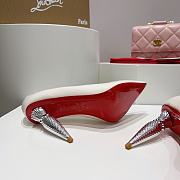 Christian Louboutin Lipstrass Heels Silver 10CM - 5