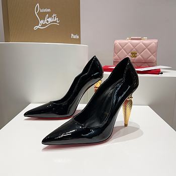 Christian Louboutin Lipstrass Heels Glossy Black 10CM