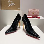 Christian Louboutin Lipstrass Heels Glossy Black 10CM - 5