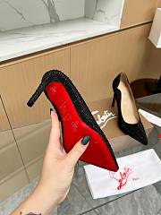 Christian Louboutin Rhinestone Black 10CM - 5