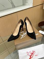 Christian Louboutin Rhinestone Black 10CM - 4