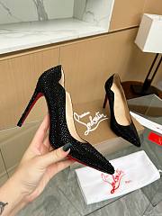 Christian Louboutin Rhinestone Black 10CM - 2