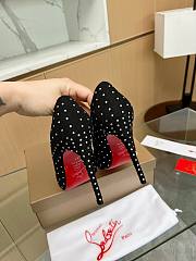 Christian Louboutin Rhinestone White 10CM - 5