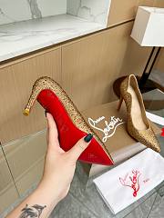 Christian Louboutin Rhinestone Beige 10CM - 4