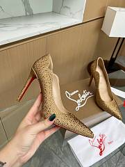 Christian Louboutin Rhinestone Beige 10CM - 3