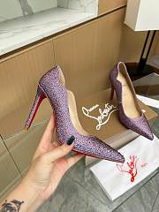 Christian Louboutin Rhinestone Purple 10CM - 5
