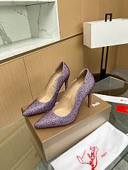 Christian Louboutin Rhinestone Purple 10CM - 4