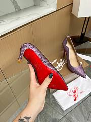 Christian Louboutin Rhinestone Purple 10CM - 3