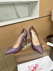 Christian Louboutin Rhinestone Purple 10CM - 2