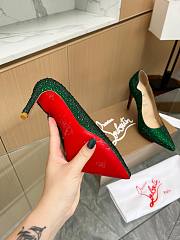 Christian Louboutin Rhinestone Green 10CM - 6