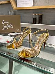 Christian Louboutin Rosalie Sandals Gold Stone 10CM - 3