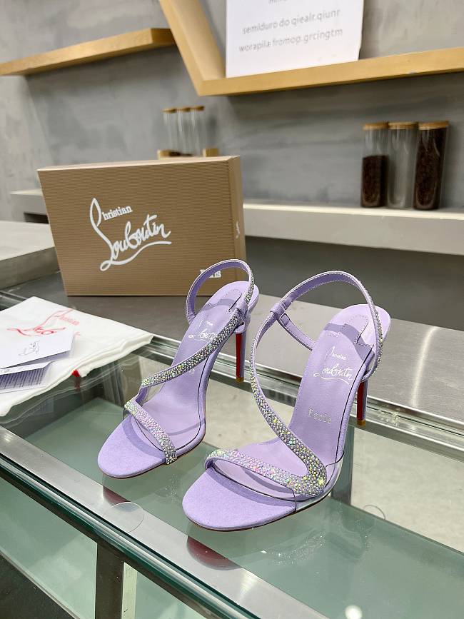 Christian Louboutin Rosalie Sandal Purple Stone 10CM - 1